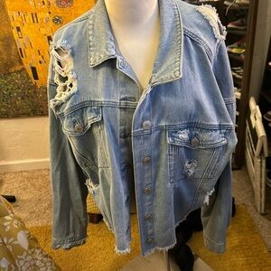 Jean crop jacket preowned